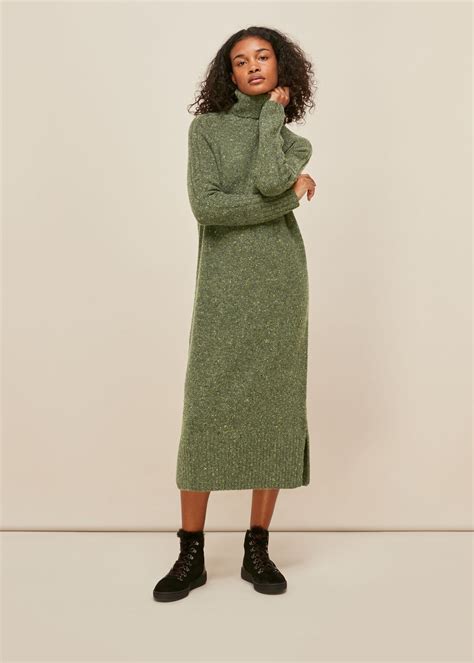 Wool Midi Length Dress 